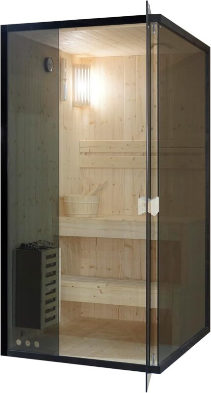 SANOTECHNIK Finnische Sauna FALUN S für 1 Person, 3,6 kW Harvia Ofen