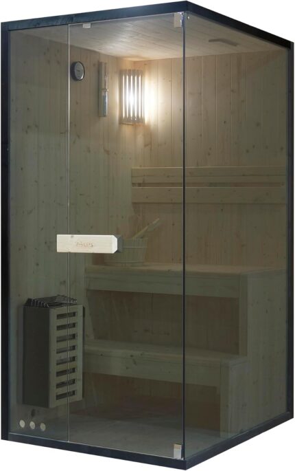 SANOTECHNIK Finnische Sauna FALUN S für 1 Person, 3,6 kW Harvia Ofen
