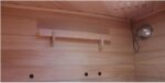 Dewello® Infrarotkabine Infrarotsauna LAKEFIELD 120cm x 120cm für 1-2 Personen aus Hemlock Holz mit Vollspektrumstrahler, LED-Farblicht, Bluetooth, FM,MP3,USB