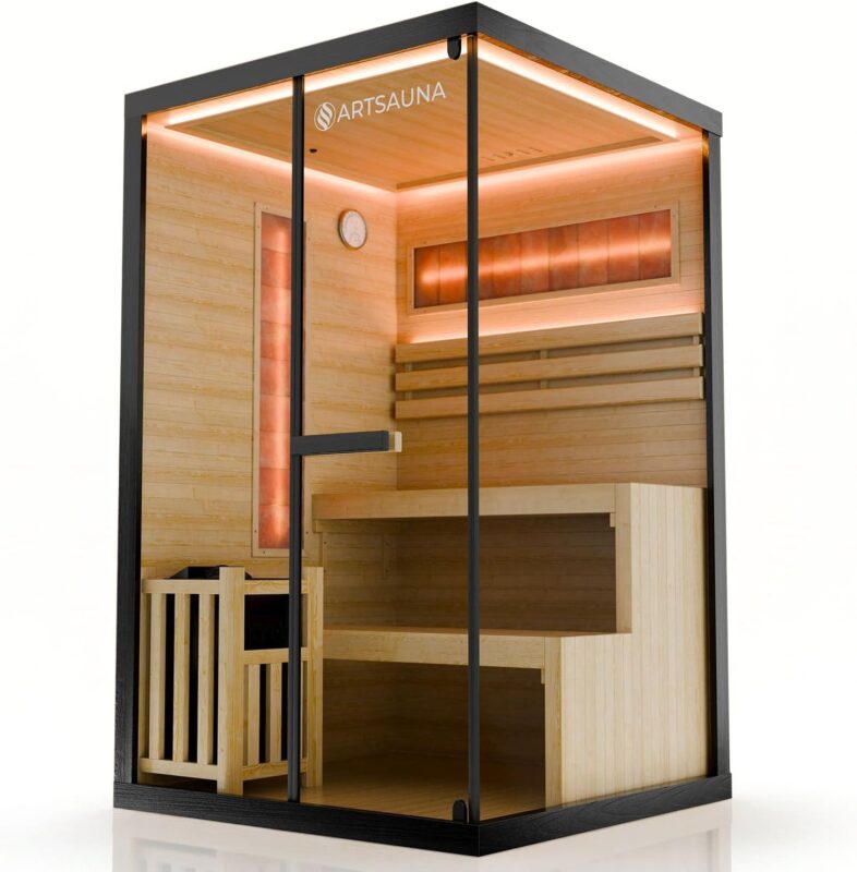 ARTSAUNA® Traditionelle Sauna Vantaa schwarz - moderne Indoorsauna