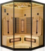 ARTSAUNA® Infrarotkabine Malmö140 Schwarz 3 Personen - Vollspektrum 2530W
