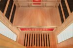 Infrarotkabine Stockholm Alpha – Tiefenwärme für optimale Entspannung, kanadisches Hemlockholz, 5 Strahler (Keramik & Karbon), Farblichttherapie, Bluetooth-Soundsystem, platzsparend, einfache Montage