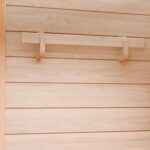 Dewello® Infrarotkabine Infrarotsauna Hyder 115x105 für 1-2 Personen aus Hemlock Holz mit Vollspektrumstrahler, LED-Farblicht, Bluetooth, FM,MP3,USB