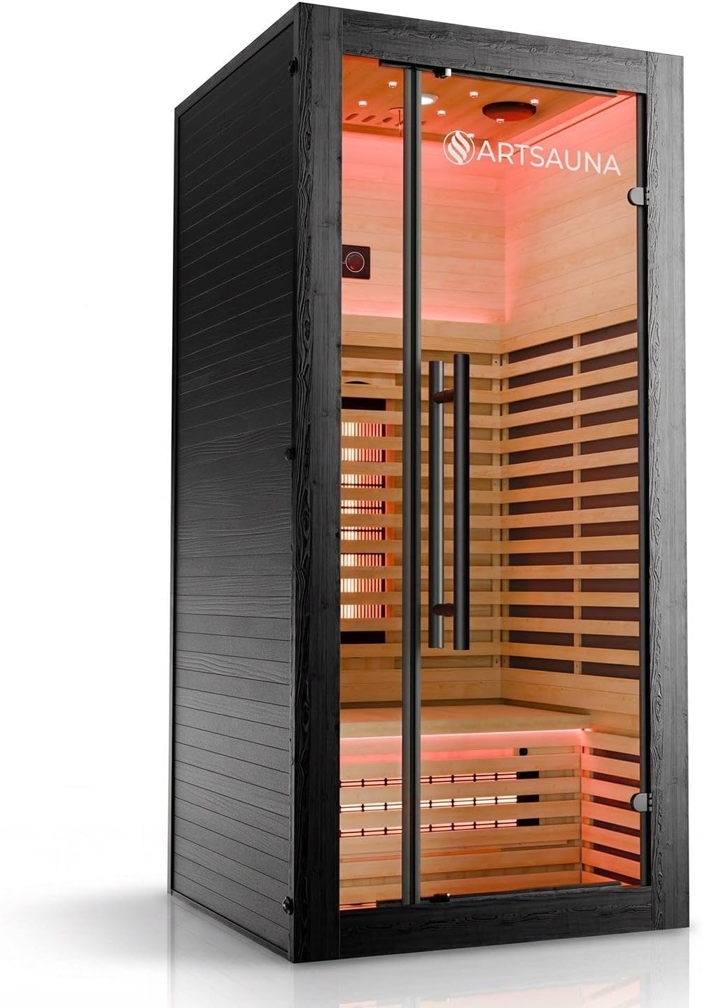 71SKEELcbOL._AC_SL1500 ARTSAUNA® Infrarotkabine Trondheim90 Schwarz - mit Dual-Technologie