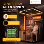ARTSAUNA® Traditionelle Sauna Vantaa schwarz - moderne Indoorsauna