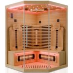 ARTSAUNA® Infrarotkabine Malmö140 Schwarz 3 Personen - Vollspektrum 2530W