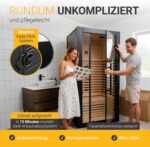 ARTSAUNA® Infrarotkabine Trondheim90 Schwarz - mit Dual-Technologie