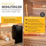 ARTSAUNA® Traditionelle Sauna Vantaa schwarz - moderne Indoorsauna
