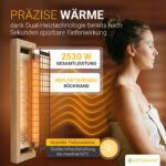 ARTSAUNA® Infrarotkabine Malmö140 Schwarz 3 Personen - Vollspektrum 2530W