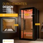 ARTSAUNA® Infrarotkabine Trondheim90 Schwarz - mit Dual-Technologie