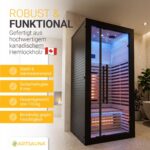 ARTSAUNA® Infrarotkabine Trondheim90 Schwarz - mit Dual-Technologie