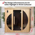 HECHT Infrarotkabine 2 Personen – Sauna mit Keramikstrahlern