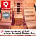 HECHT Infrarotkabine 2 Personen – Sauna mit Keramikstrahlern