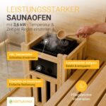 ARTSAUNA® Traditionelle Sauna Vantaa schwarz - moderne Indoorsauna