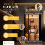 ARTSAUNA® Infrarotkabine Trondheim90 Schwarz - mit Dual-Technologie
