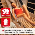 HECHT Infrarotkabine 2 Personen – Sauna mit Keramikstrahlern